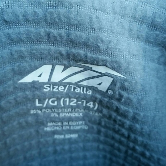 HP💞💞💞 Girls Avia Shirt Sz Tall L 12-14 Gray Activewear Top Long Sleeve - Picture 5 of 5